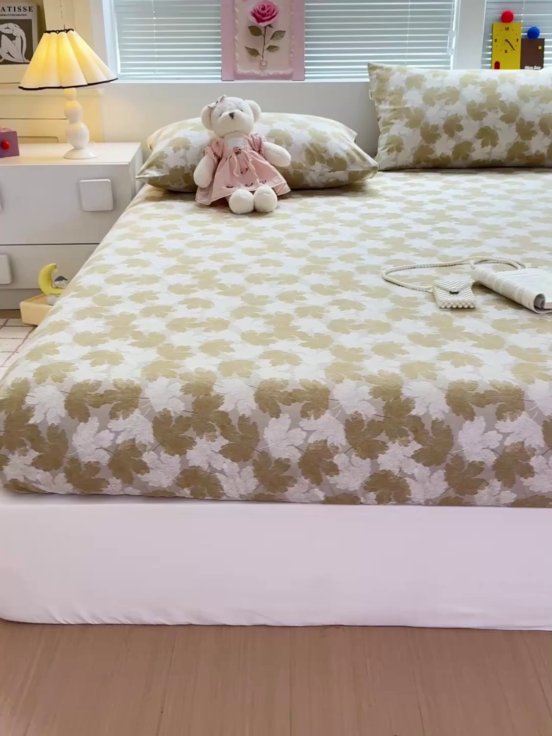 91家纺网 家纺一手货源 找家纺 名兮家居 2025新款亲肤舒适全棉纯棉磨毛印花床笠单床笠单品床笠单件床笠 一叶知秋