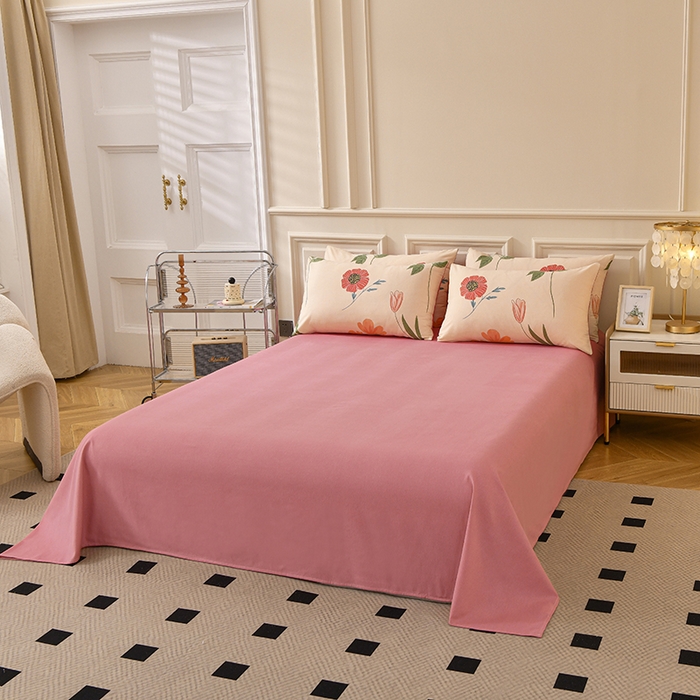 91家纺网 家纺一手货源 找家纺 宇彬家纺 2025直播热新款秋冬全棉精梳生态原棉印花加厚磨毛轻奢铂金单被套 花栖寻梦（米）