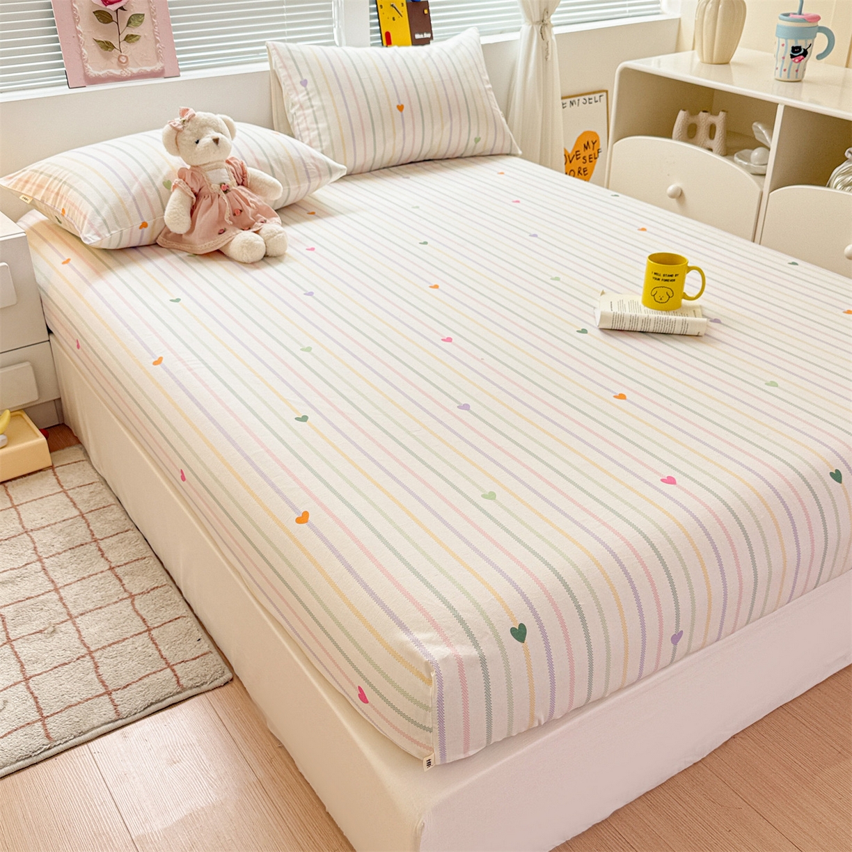 91家纺网 家纺一手货源 找家纺 （总）名兮家居 2025新款亲肤舒适全棉纯棉磨毛印花床笠单床笠单品床笠单件床笠