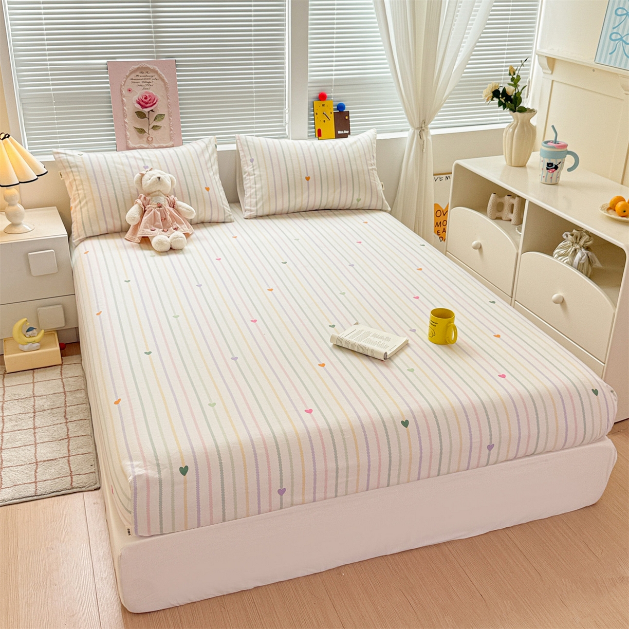 91家纺网 家纺一手货源 找家纺 （总）名兮家居 2025新款亲肤舒适全棉纯棉磨毛印花床笠单床笠单品床笠单件床笠