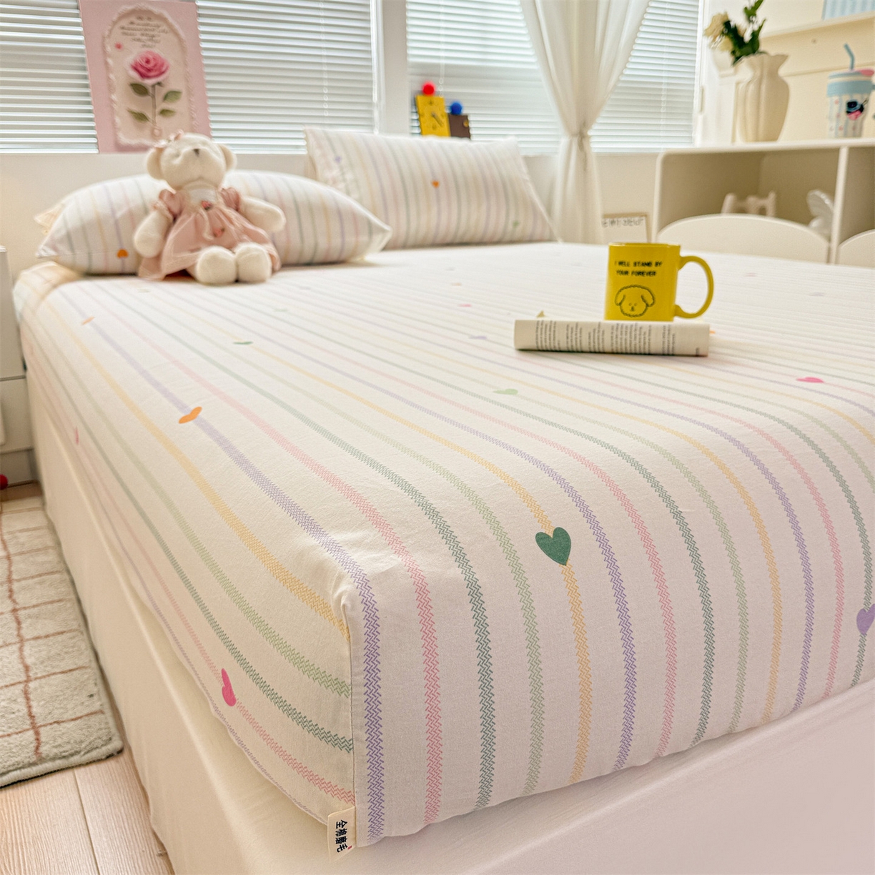 91家纺网 家纺一手货源 找家纺 （总）名兮家居 2025新款亲肤舒适全棉纯棉磨毛印花床笠单床笠单品床笠单件床笠