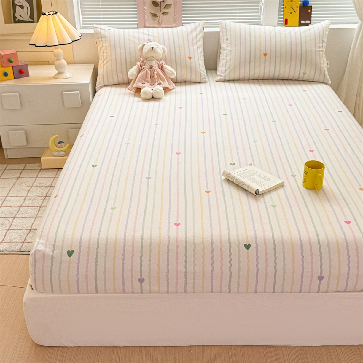 91家纺网 家纺一手货源 找家纺 （总）名兮家居 2025新款亲肤舒适全棉纯棉磨毛印花床笠单床笠单品床笠单件床笠