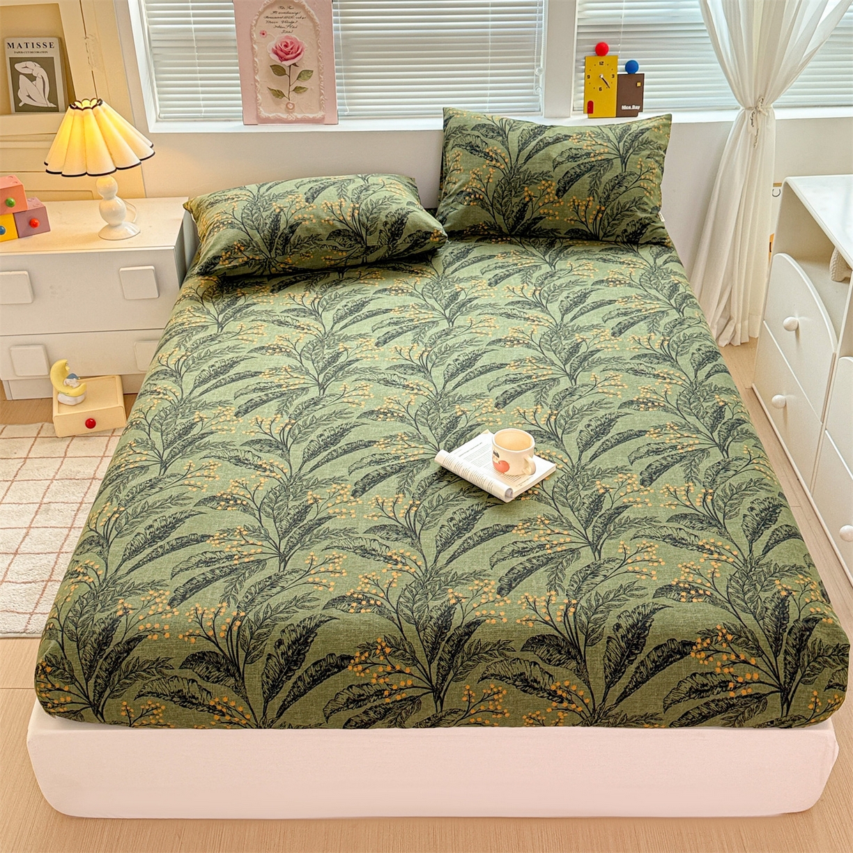 91家纺网 家纺一手货源 找家纺 （总）名兮家居 2025新款亲肤舒适全棉纯棉磨毛印花床笠单床笠单品床笠单件床笠