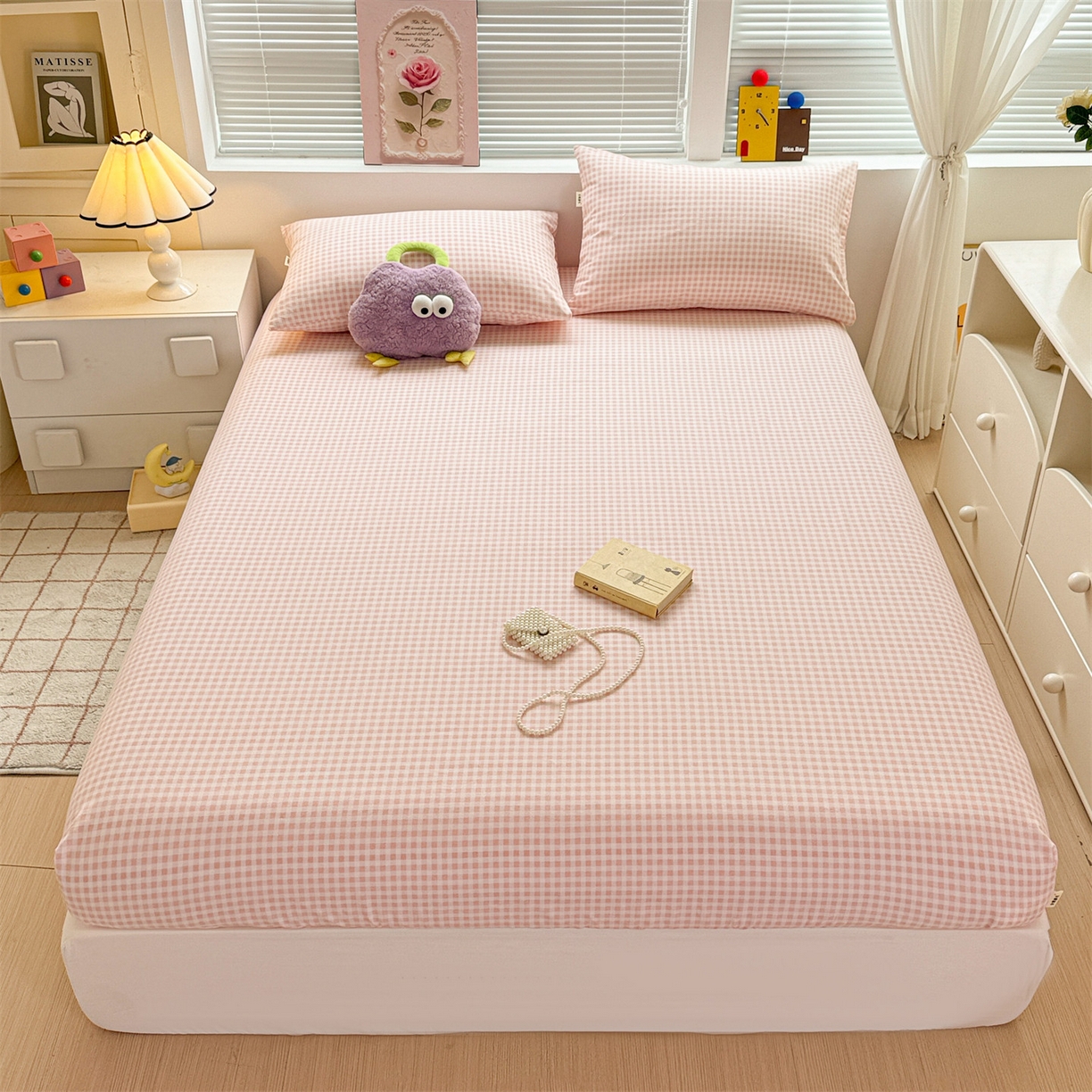 91家纺网 家纺一手货源 找家纺 （总）名兮家居 2025新款亲肤舒适全棉纯棉磨毛印花床笠单床笠单品床笠单件床笠