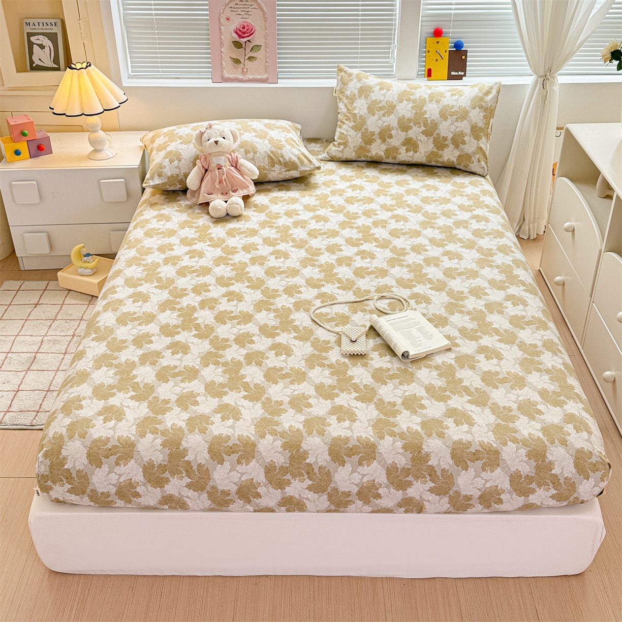 91家纺网 家纺一手货源 找家纺 （总）名兮家居 2025新款亲肤舒适全棉纯棉磨毛印花床笠单床笠单品床笠单件床笠