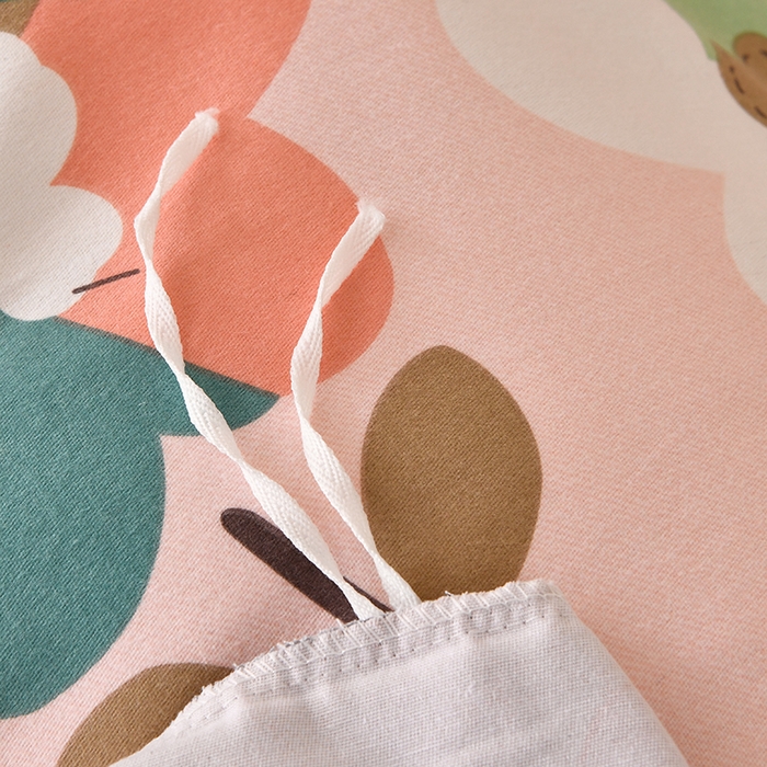 91家纺网 家纺一手货源 找家纺 宇彬家纺 2025直播热新款秋冬全棉精梳生态原棉印花加厚磨毛轻奢铂金单被套 卡莎(粉)