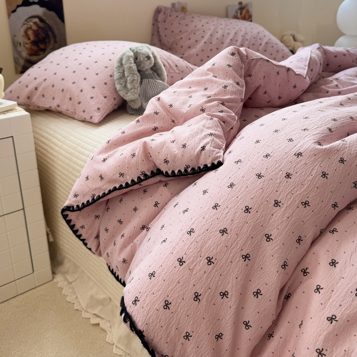 91家纺网 家纺一手货源 找家纺 （总）一加一 2025新款贝壳边抗菌大豆被子被芯