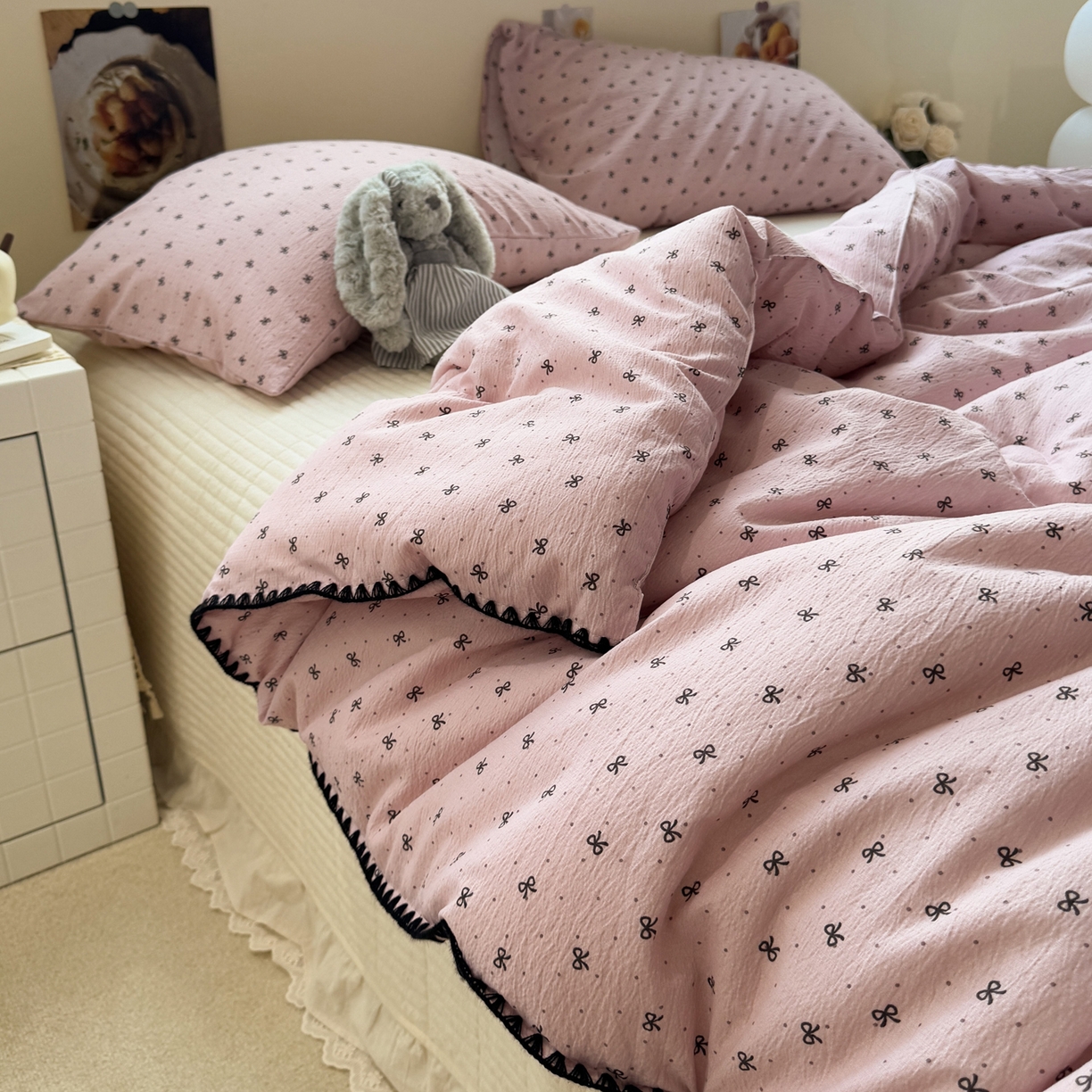 91家纺网 家纺一手货源 找家纺 （总）一加一 2025新款贝壳边抗菌大豆被子被芯