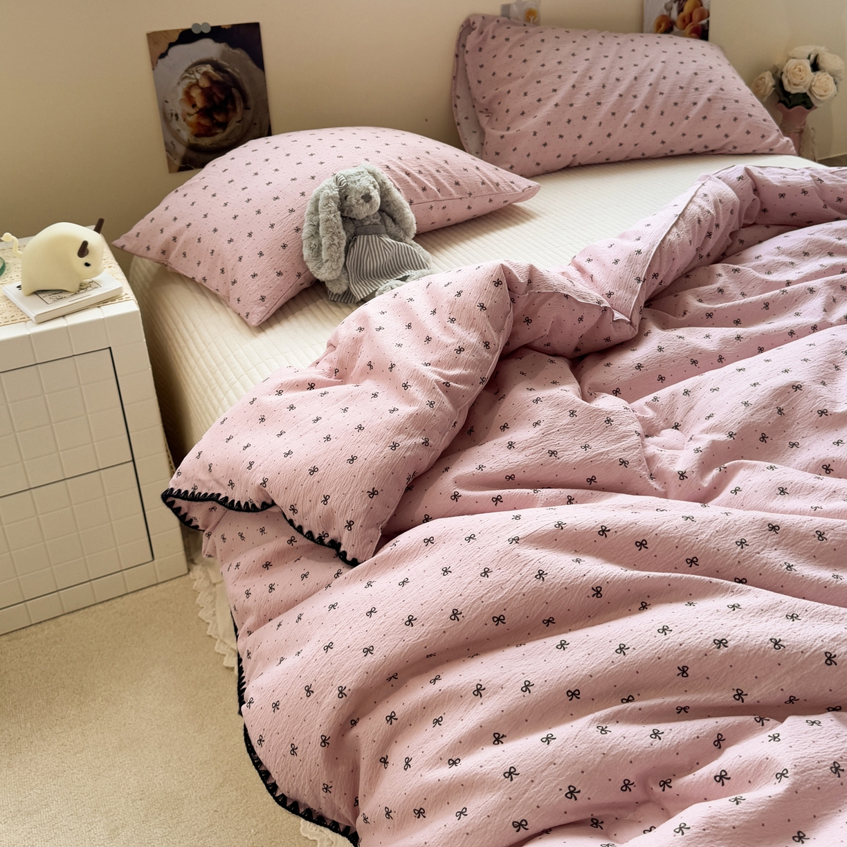 91家纺网 家纺一手货源 找家纺 （总）一加一 2025新款贝壳边抗菌大豆被子被芯