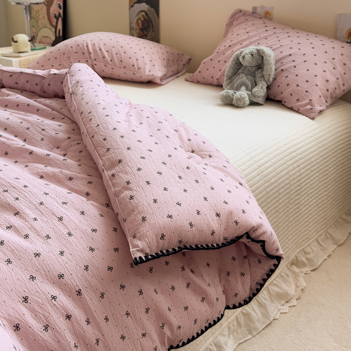 91家纺网 家纺一手货源 找家纺 （总）一加一 2025新款贝壳边抗菌大豆被子被芯