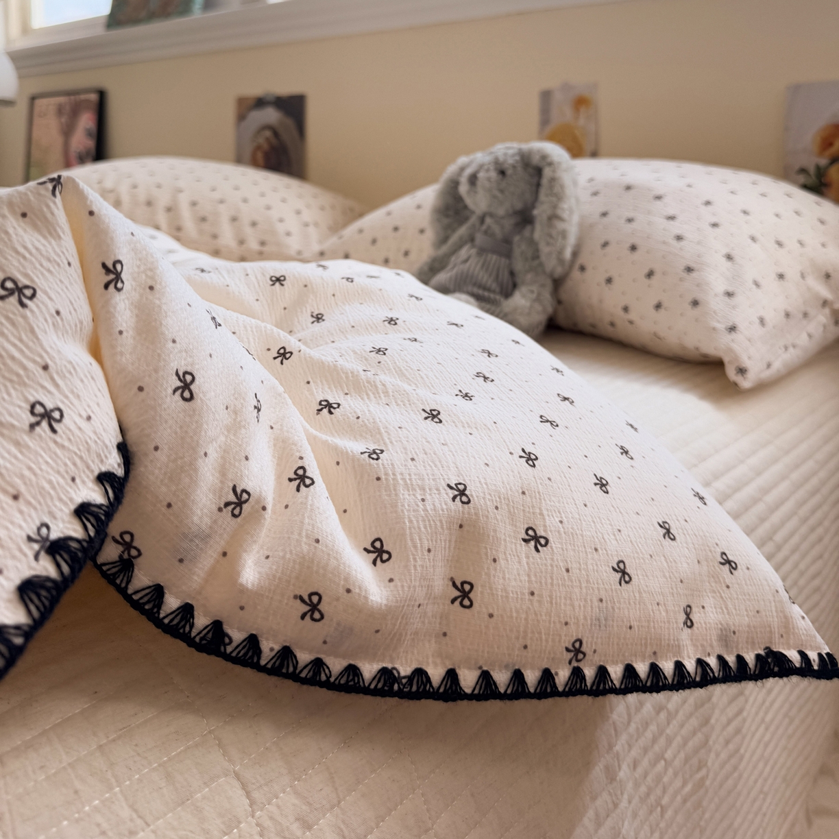 91家纺网 家纺一手货源 找家纺 一加一 2025新款贝壳边抗菌大豆被子被芯 奶油可可-咖