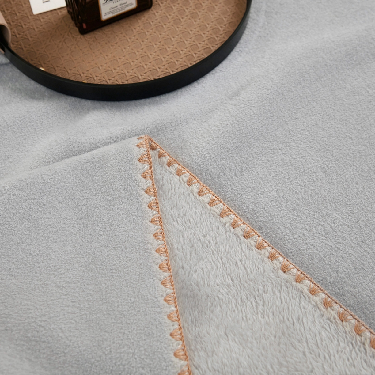 91家纺网 家纺一手货源 找家纺 悦织湾家纺 2025新款轻奢纯色仿羊绒毯单层双层保暖加厚秋冬毛毯盖毯毯子跨境专供仿羊绒单层-银河灰