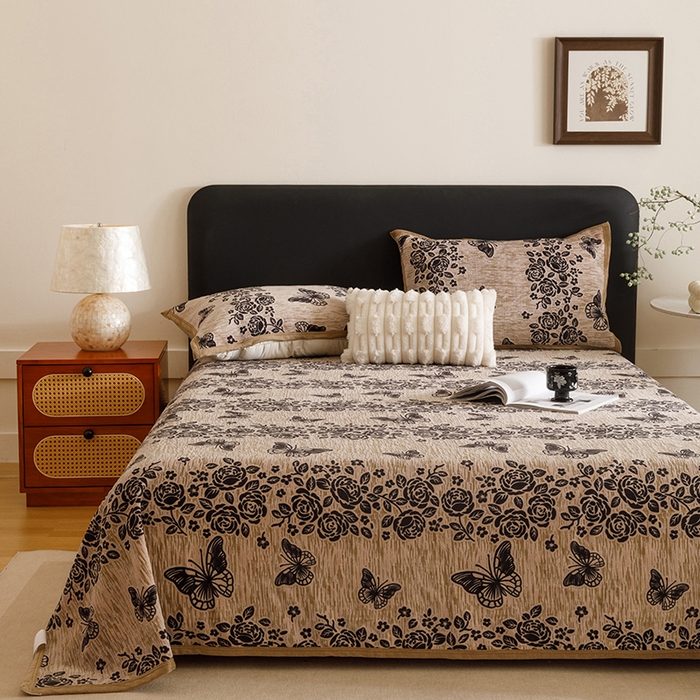 91家纺网 家纺一手货源 找家纺 （总）悦然毛巾被 2025新款复合毯休闲兔毛绒提花印花工艺盖毯