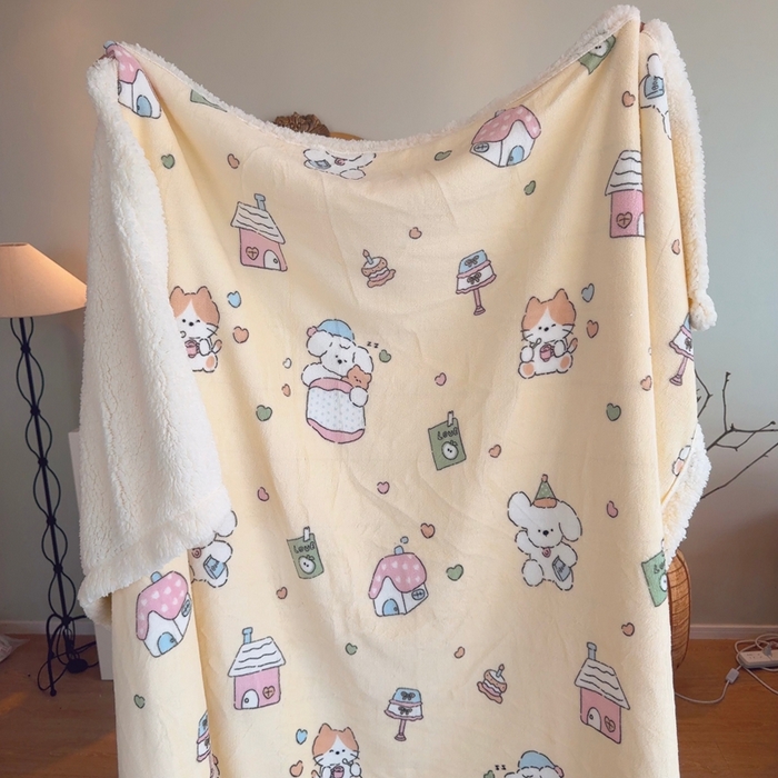 91家纺网 家纺一手货源 找家纺 （总）润缦 2025新款卡通印花毛毯