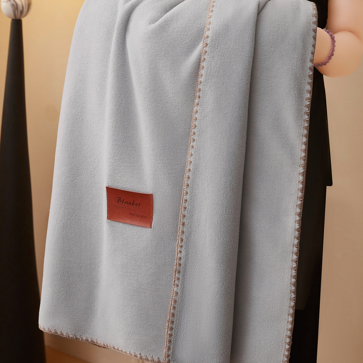 91家纺网 家纺一手货源 找家纺 悦织湾家纺 2025新款轻奢纯色仿羊绒毯单层双层保暖加厚秋冬毛毯盖毯毯子跨境专供 仿羊绒双层-雅灰