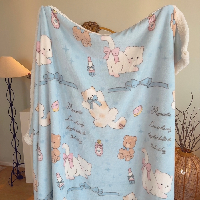 91家纺网 家纺一手货源 找家纺 （总）润缦 2025新款卡通印花毛毯