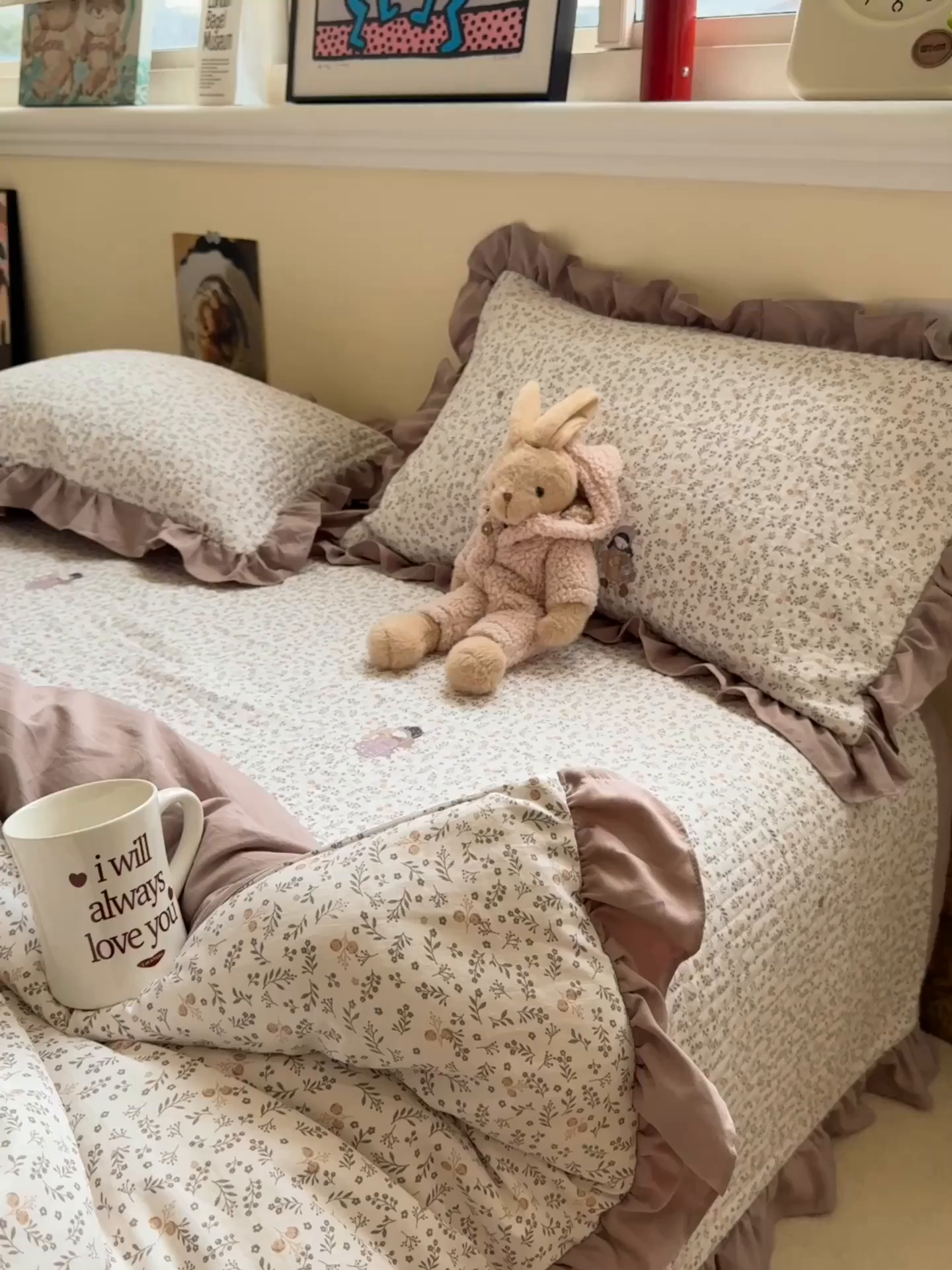 91家纺网 家纺一手货源 找家纺 一加一 2025新款小清新花边款可水洗大豆被子被芯 豆蔻