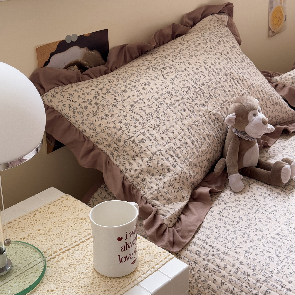 91家纺网 家纺一手货源 找家纺 一加一 2025新款小清新花边款可水洗大豆被子被芯 赫拉