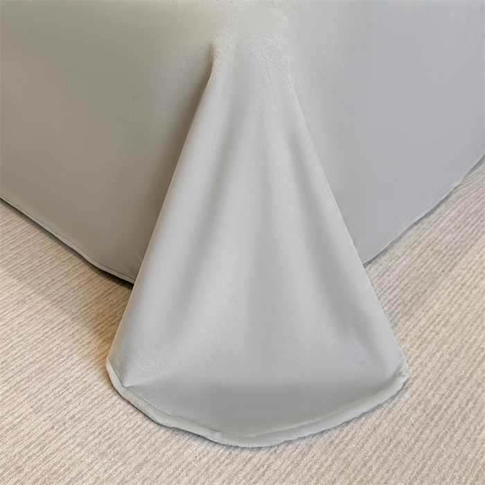 91家纺网 家纺一手货源 找家纺 锦铭源家纺 2025新款75D全消光超柔樱花绒绣花四件套牛奶绒四件套【有买家秀】 蝶恋-灰