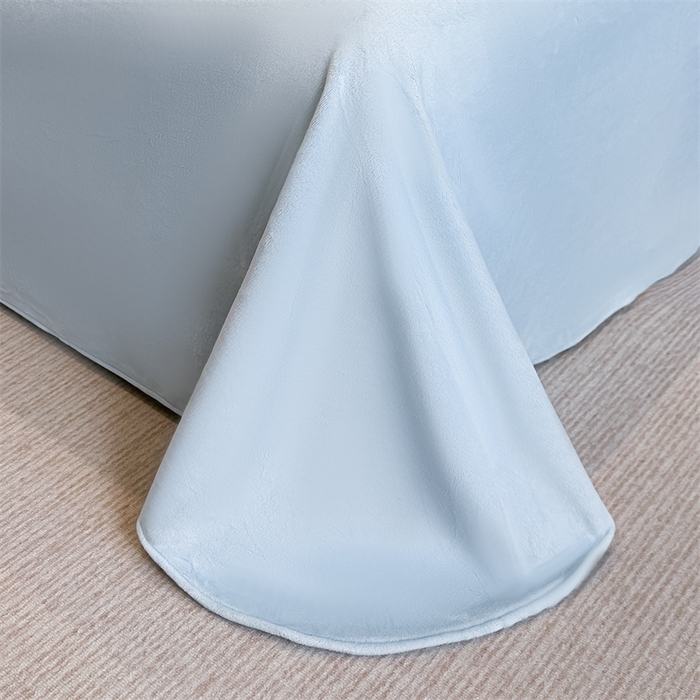 91家纺网 家纺一手货源 找家纺 锦铭源家纺 2025新款75D全消光超柔樱花绒绣花四件套牛奶绒四件套【有买家秀】 蝶恋-蓝