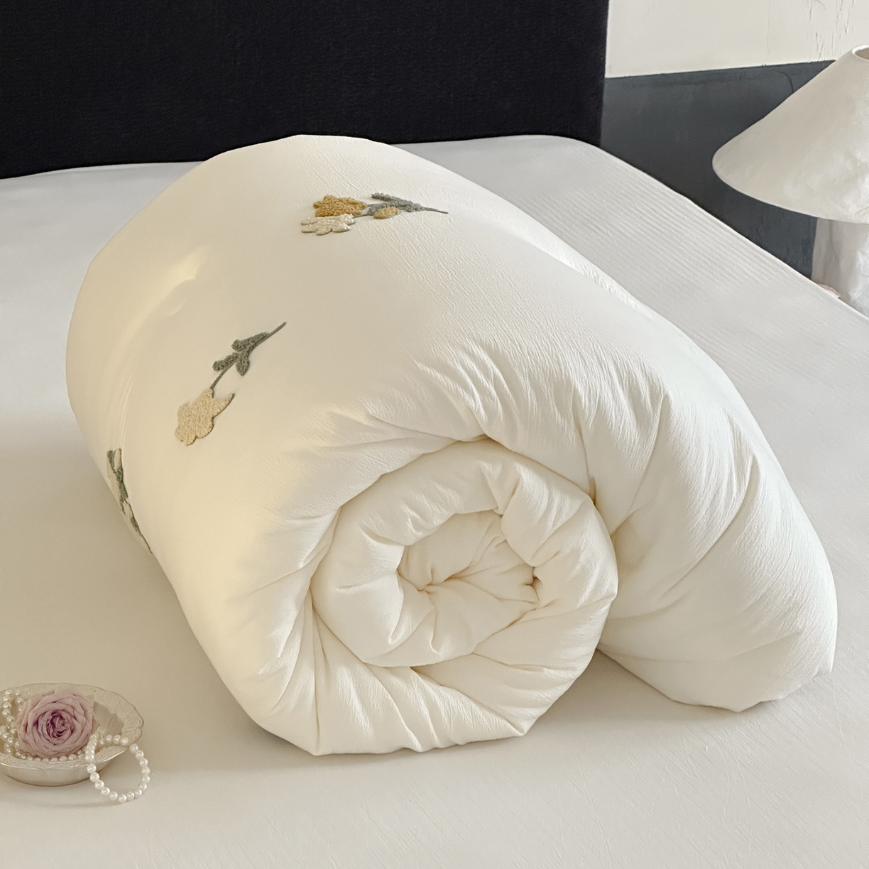 91家纺网 家纺一手货源 找家纺 （总）一加一 2025新款提花毛巾绣抗菌大豆被子被芯