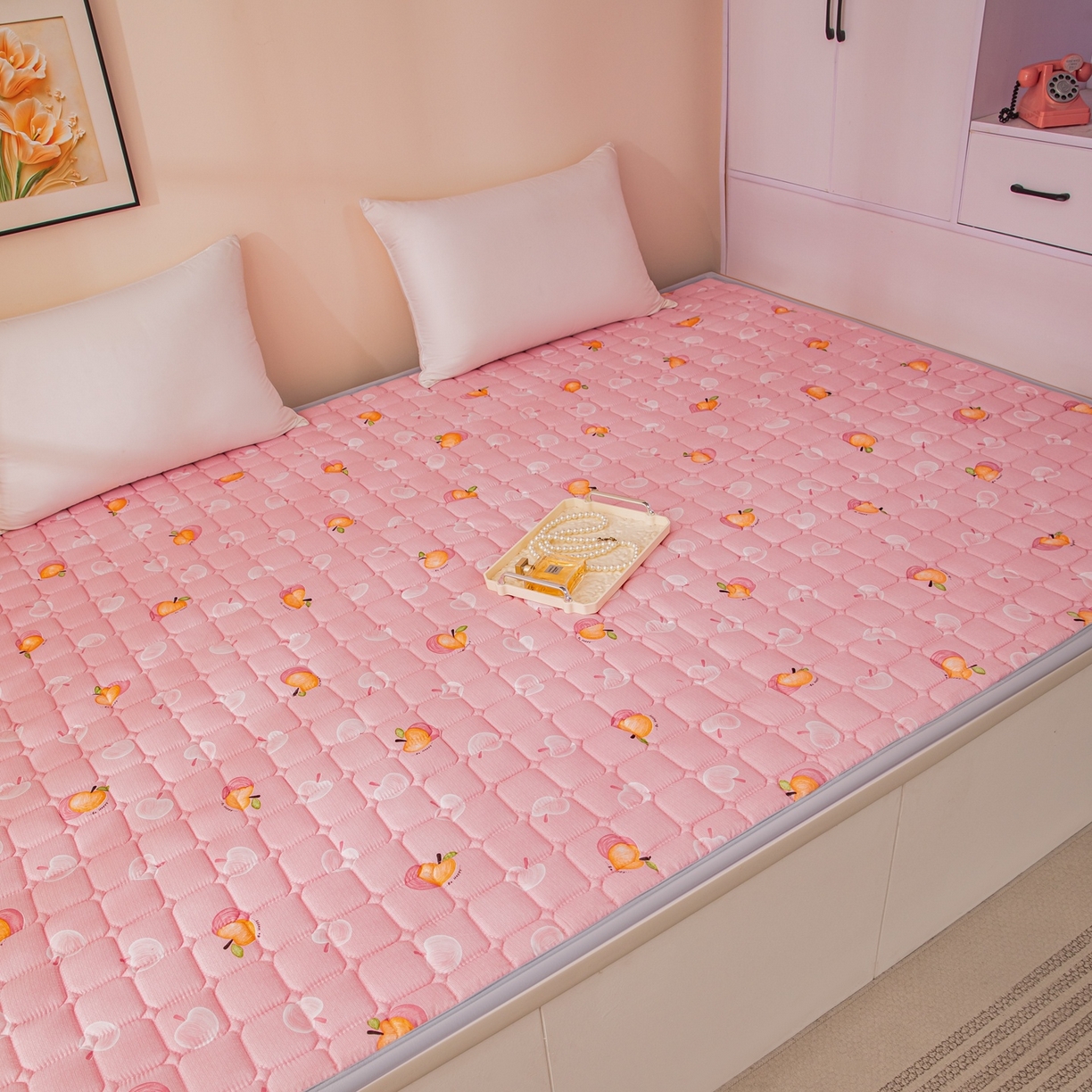 91家纺网 家纺一手货源 找家纺 手艺人家纺 2025新款新格子水洗棉夹棉炕盖垫子床垫床褥子 DH22