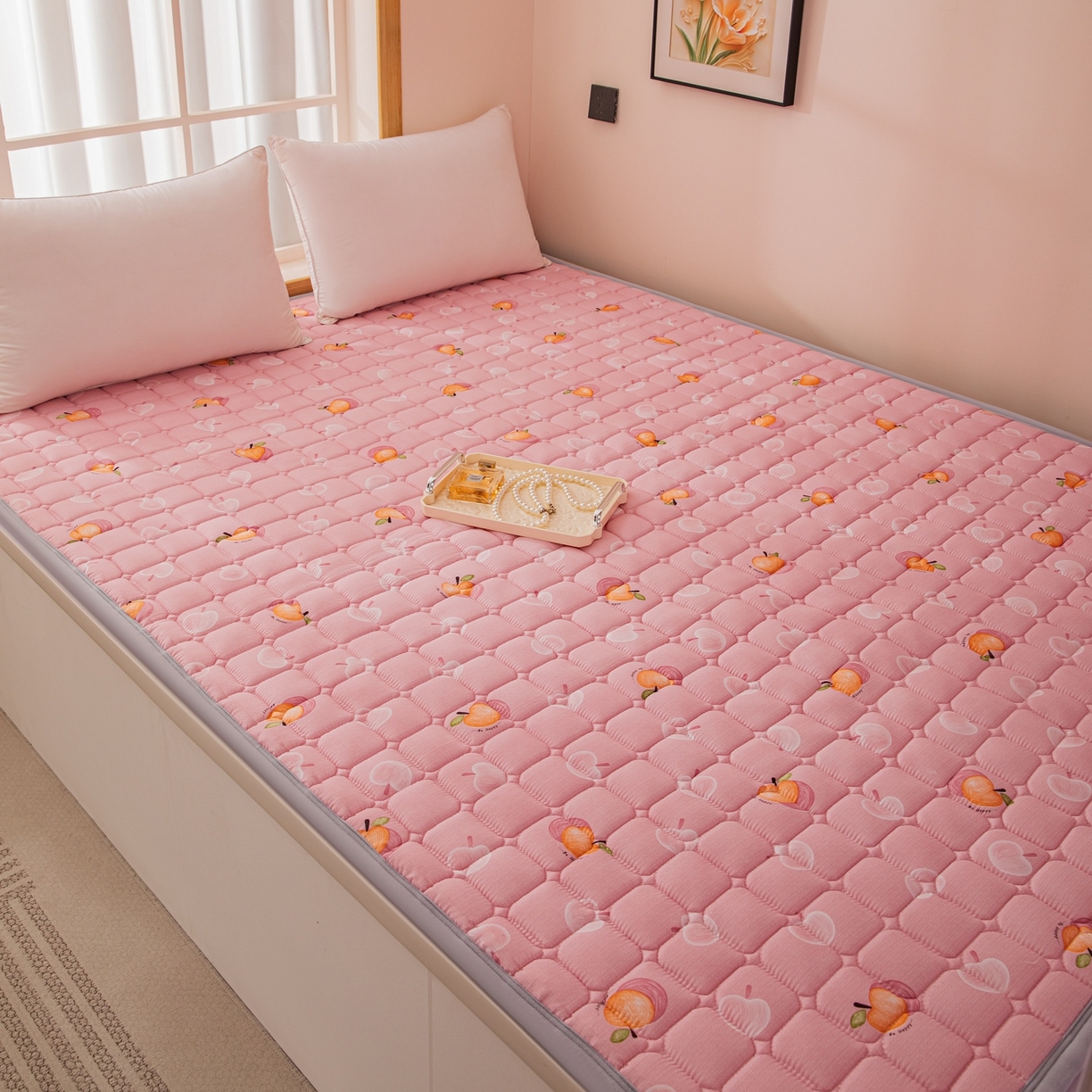 91家纺网 家纺一手货源 找家纺 手艺人家纺 2025新款新格子水洗棉夹棉炕盖垫子床垫床褥子 DH22