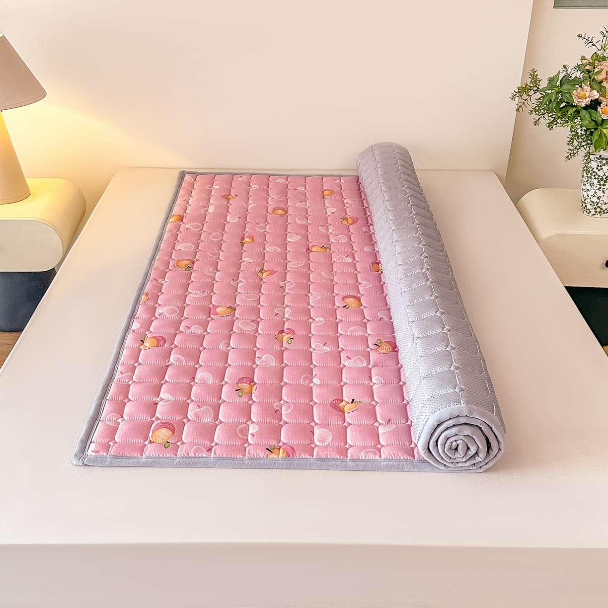 91家纺网 家纺一手货源 找家纺 手艺人家纺 2025新款新格子水洗棉夹棉炕盖垫子床垫床褥子 DH53