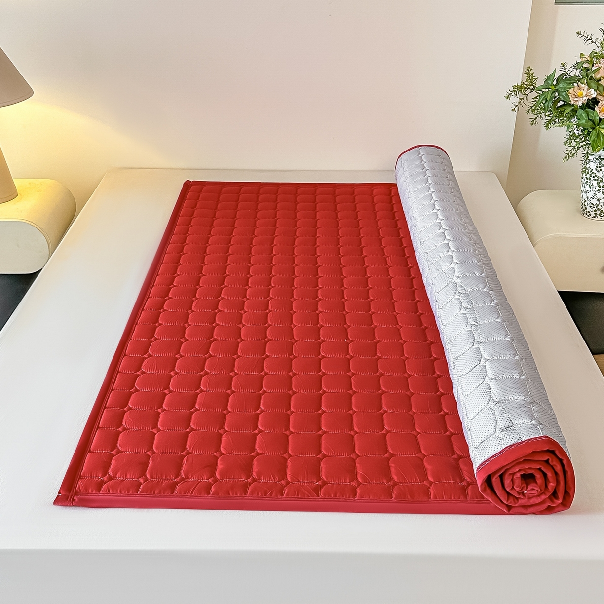 91家纺网 家纺一手货源 找家纺 手艺人家纺 2025新款新格子水洗棉夹棉炕盖垫子床垫床褥子 DH55