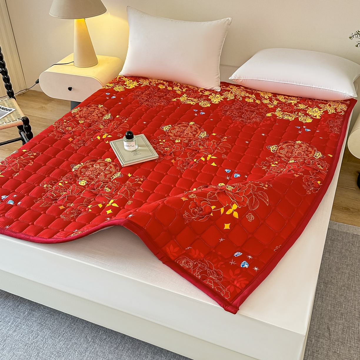 91家纺网 家纺一手货源 找家纺 手艺人家纺 2025新款新格子水洗棉夹棉炕盖垫子床垫床褥子 DH57