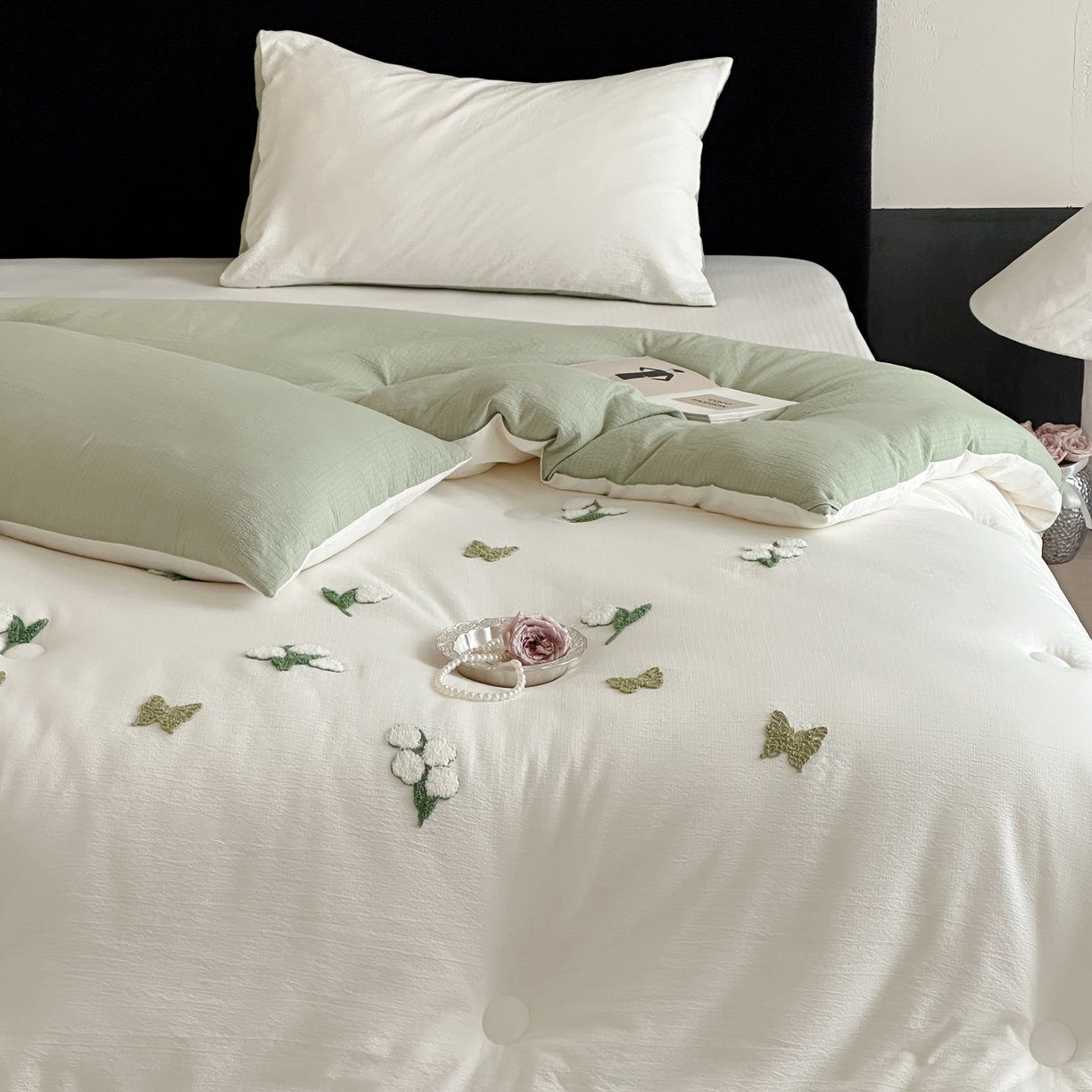 91家纺网 家纺一手货源 找家纺 一加一 2025新款提花毛巾绣抗菌大豆被子被芯 约定