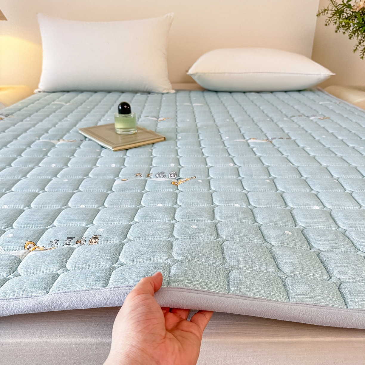 手艺人家纺 2025新款新格子水洗棉夹棉炕盖垫子床垫床褥子 DH58