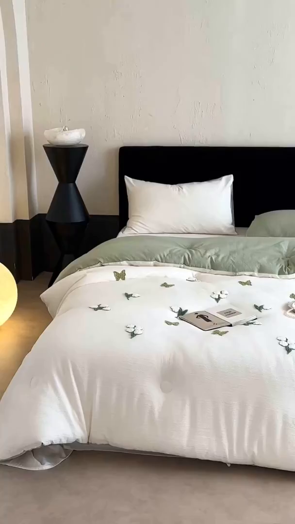 91家纺网 家纺一手货源 找家纺 一加一 2025新款提花毛巾绣抗菌大豆被子被芯 约定