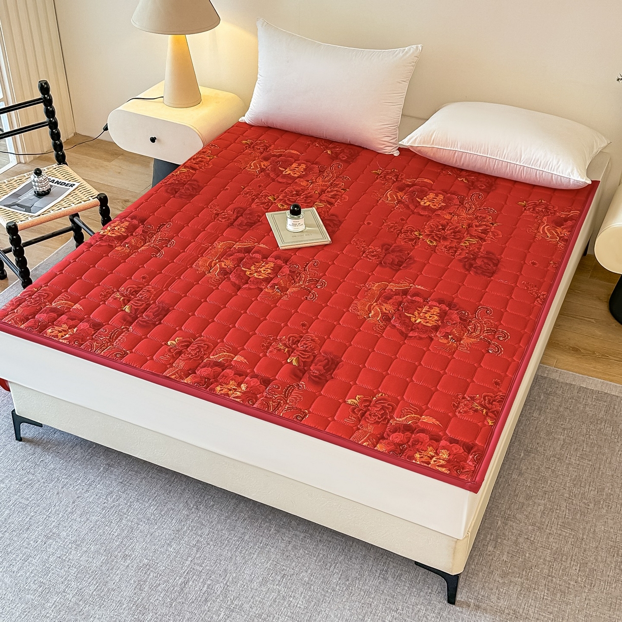 91家纺网 家纺一手货源 找家纺 手艺人家纺 2025新款新格子水洗棉夹棉炕盖垫子床垫床褥子 DH60