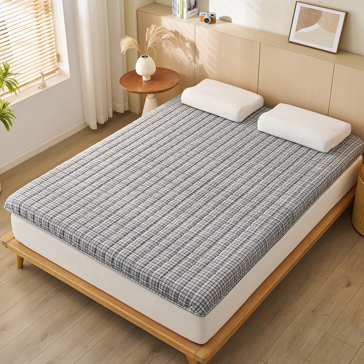 91家纺网 家纺一手货源 找家纺 缦吉 2025新款A类格调新疆棉花床垫 格调黑