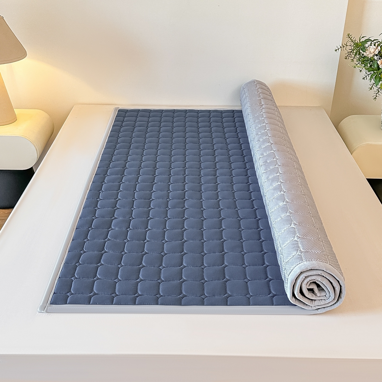 91家纺网 家纺一手货源 找家纺 手艺人家纺 2025新款新格子水洗棉夹棉炕盖垫子床垫床褥子 DH66