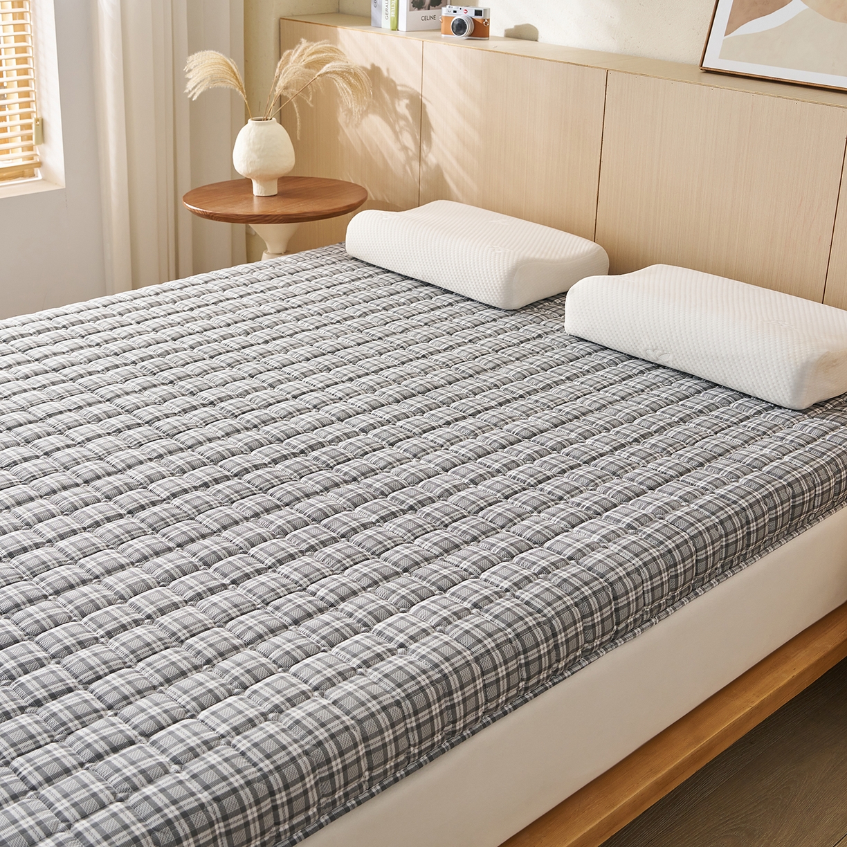 91家纺网 家纺一手货源 找家纺 缦吉 2025新款A类格调新疆棉花床垫 格调黑