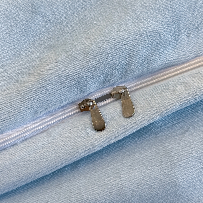 91家纺网 家纺一手货源 找家纺 锦铭源家纺 2025新款75D全消光超柔樱花绒绣花四件套牛奶绒四件套【有买家秀】 花颜-蓝