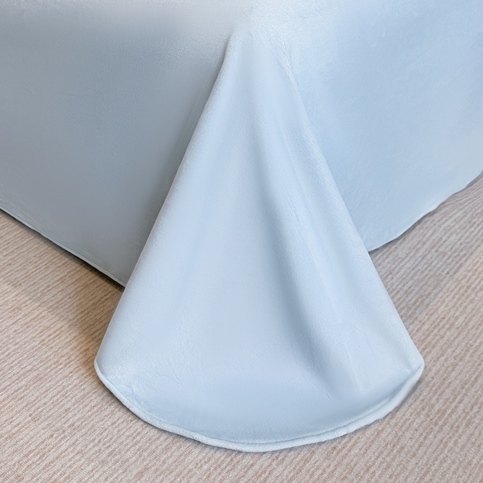 91家纺网 家纺一手货源 找家纺 锦铭源家纺 2025新款75D全消光超柔樱花绒绣花四件套牛奶绒四件套【有买家秀】 花颜-蓝