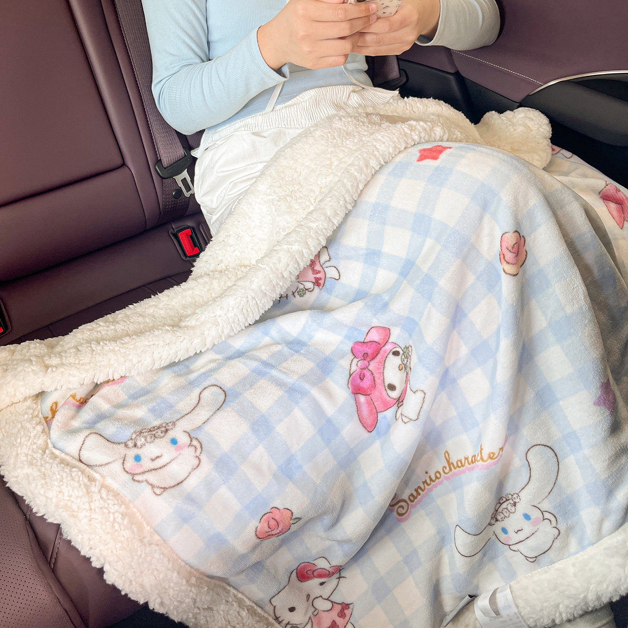 91家纺网 家纺一手货源 找家纺 桃子家居 2025新款A类三丽鸥正版授权少女可爱卡通加厚牛奶绒羊羔绒毛毯多功能四季毛毯 绒毛毯-MT三丽鸥梦幻甜心