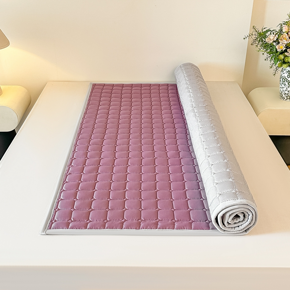 91家纺网 家纺一手货源 找家纺 手艺人家纺 2025新款新格子水洗棉夹棉炕盖垫子床垫床褥子 DH68