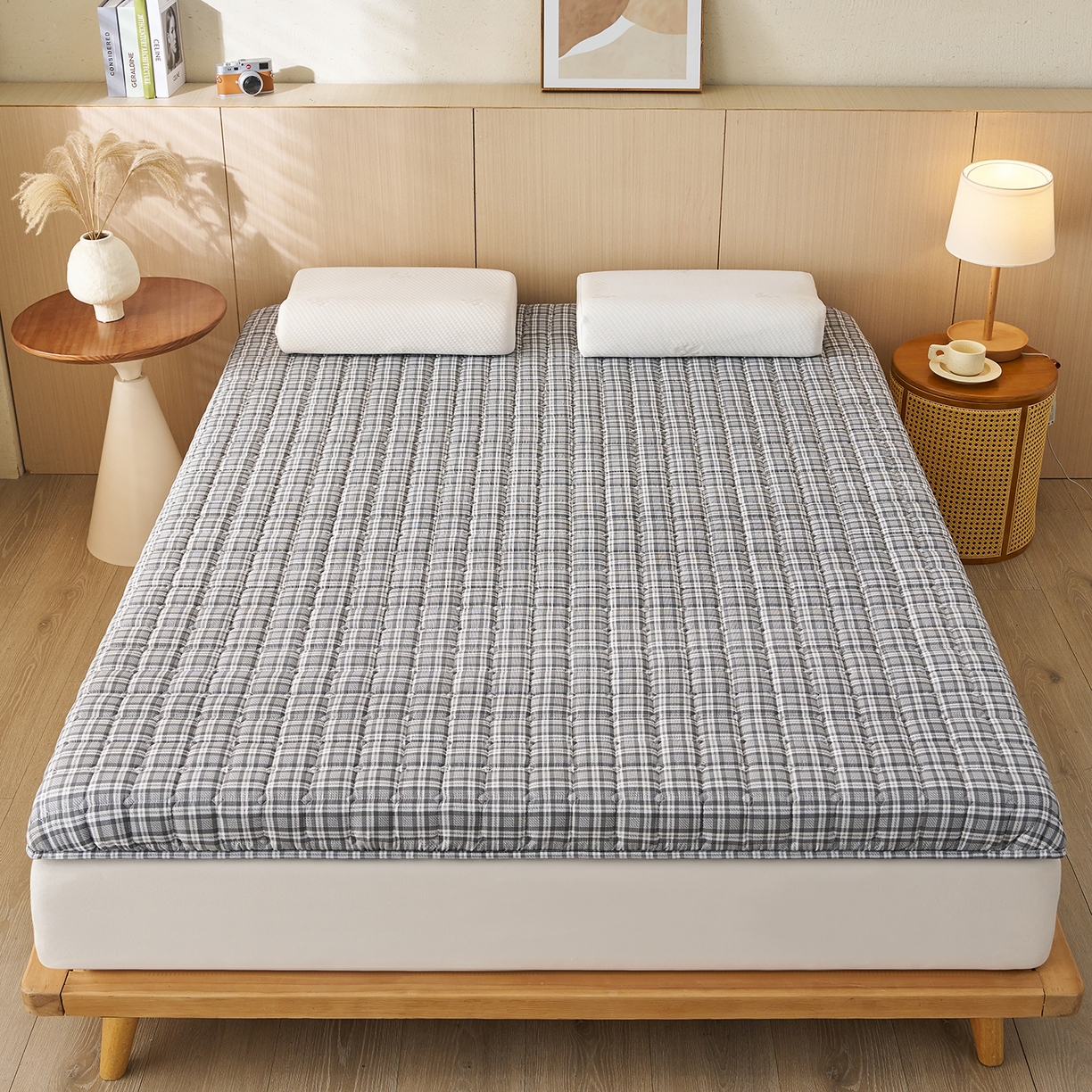 91家纺网 家纺一手货源 找家纺 缦吉 2025新款A类格调新疆棉花床垫 格调黑