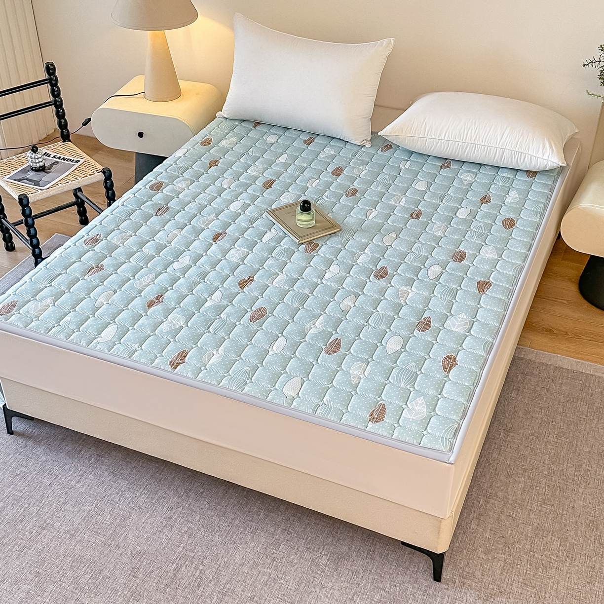 91家纺网 家纺一手货源 找家纺 手艺人家纺 2025新款新格子水洗棉夹棉炕盖垫子床垫床褥子 DH70