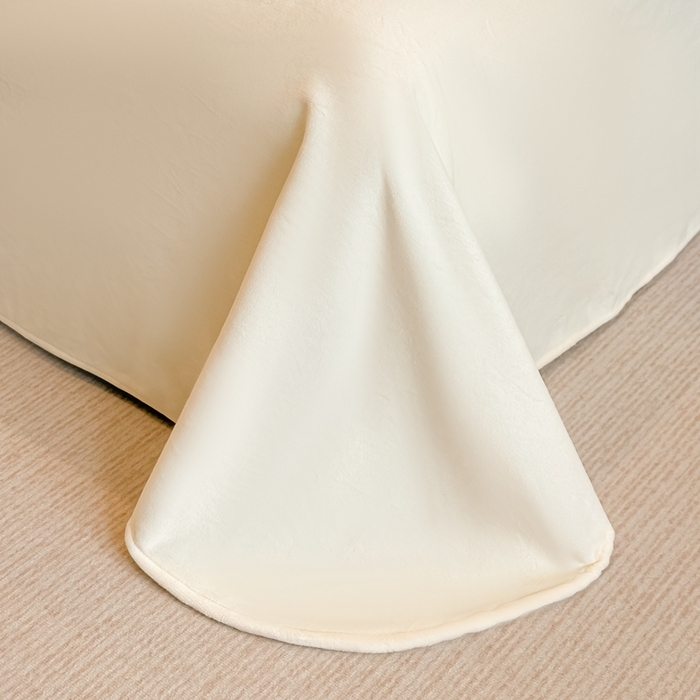 91家纺网 家纺一手货源 找家纺 锦铭源家纺 2025新款75D全消光超柔樱花绒绣花四件套牛奶绒四件套【有买家秀】 花颜-奶白