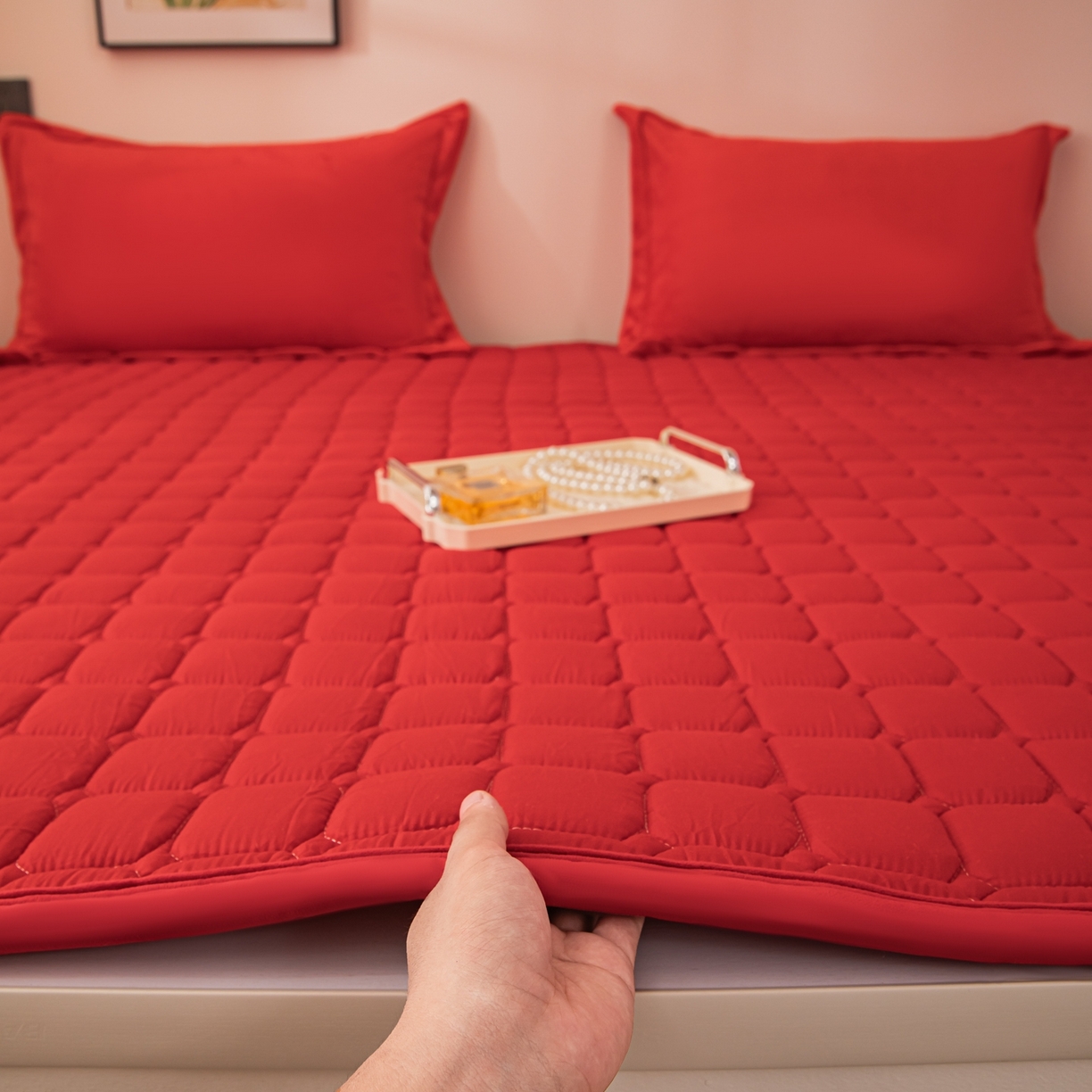 91家纺网 家纺一手货源 找家纺 （总）手艺人家纺 2025新款新格子水洗棉夹棉炕盖垫子床垫床褥子