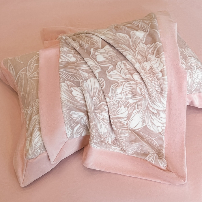 91家纺网 家纺一手货源 找家纺 （总）锦铭源家纺 2025新款烂花75D全消光超柔樱花绒牛奶绒四件套拼角四件套【有买家秀】