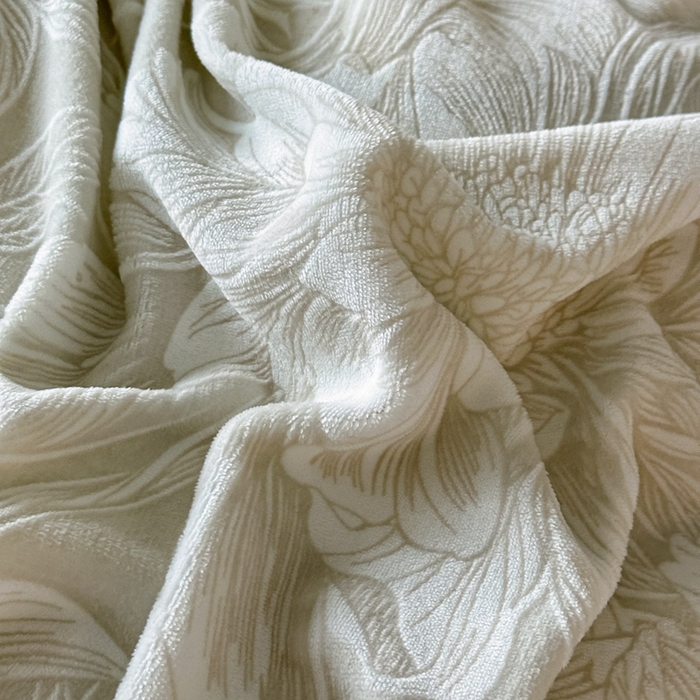 91家纺网 家纺一手货源 找家纺 锦铭源家纺 2025新款烂花75D全消光超柔樱花绒牛奶绒四件套拼角四件套【有买家秀】 繁花织梦-灰绿