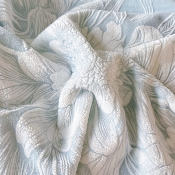 91家纺网 家纺一手货源 找家纺 锦铭源家纺 2025新款烂花75D全消光超柔樱花绒牛奶绒四件套拼角四件套【有买家秀】 繁花织梦-蓝