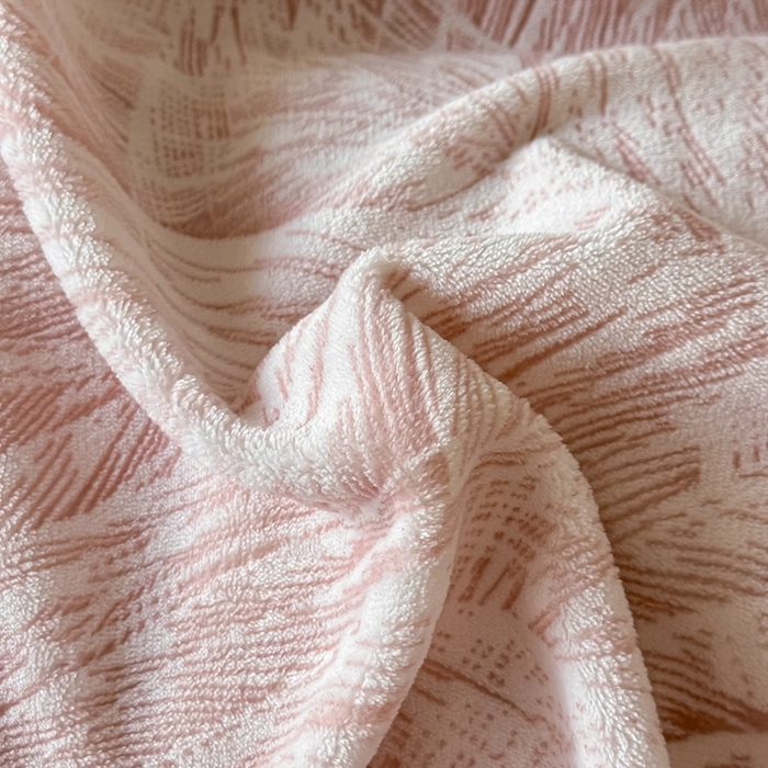 91家纺网 家纺一手货源 找家纺 锦铭源家纺 2025新款烂花75D全消光超柔樱花绒牛奶绒四件套拼角四件套【有买家秀】 芦影摇波-粉