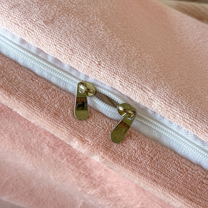 91家纺网 家纺一手货源 找家纺 锦铭源家纺 2025新款烂花75D全消光超柔樱花绒牛奶绒四件套拼角四件套【有买家秀】 芦影摇波-粉